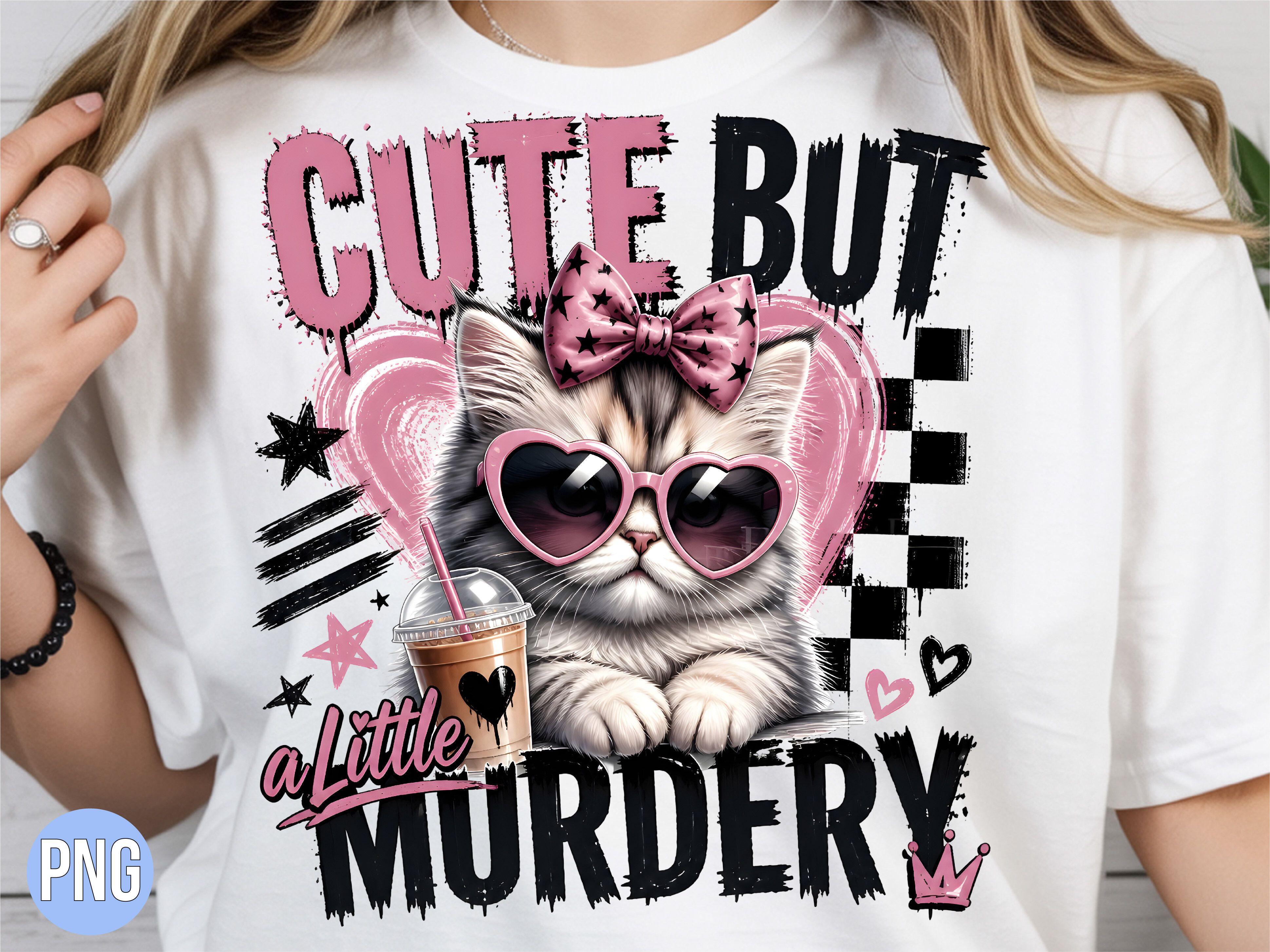 Gothic Spooky but Little Murdery Cat PNG
