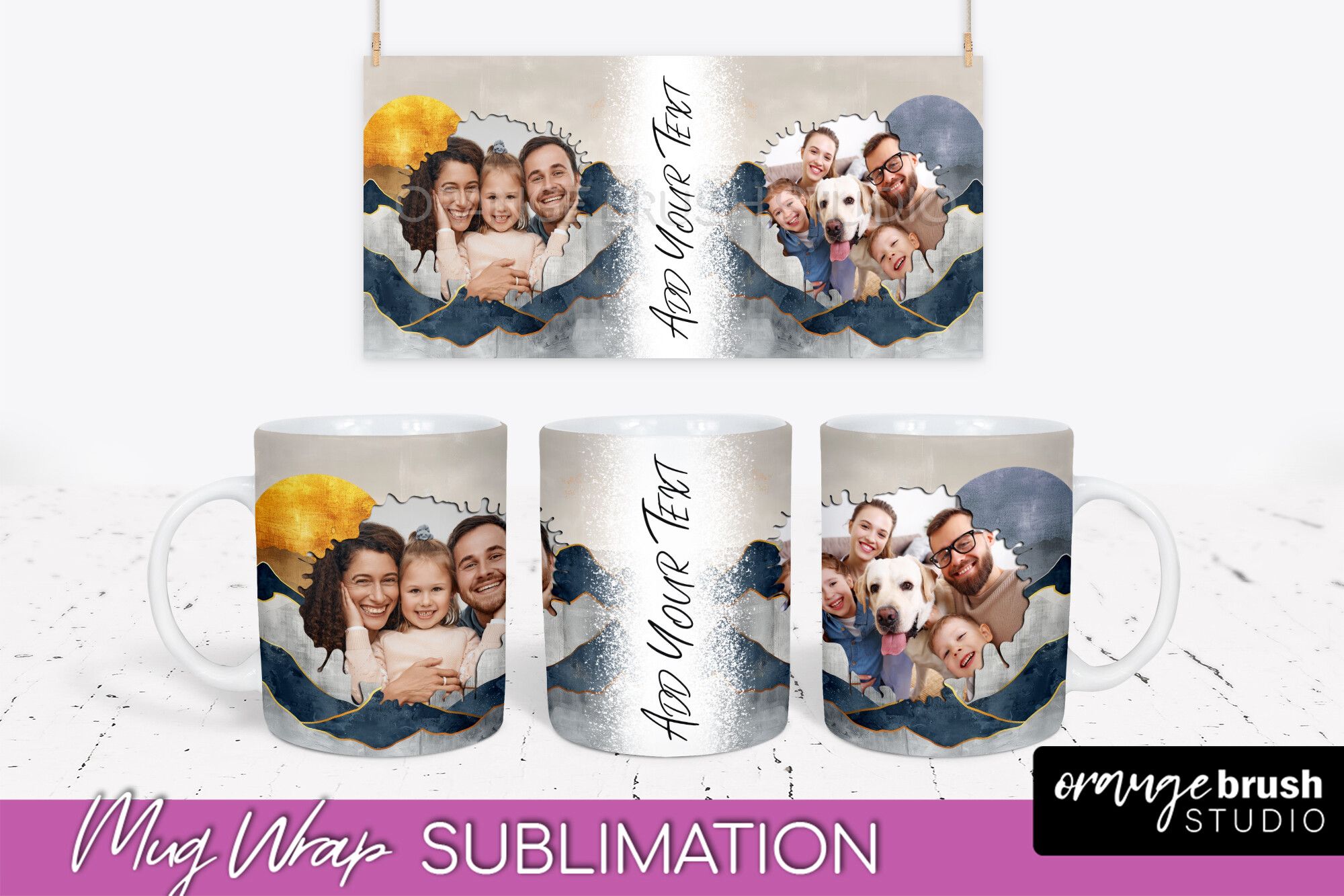 Add Your Photo Mug Wrap Boho Sublimation
